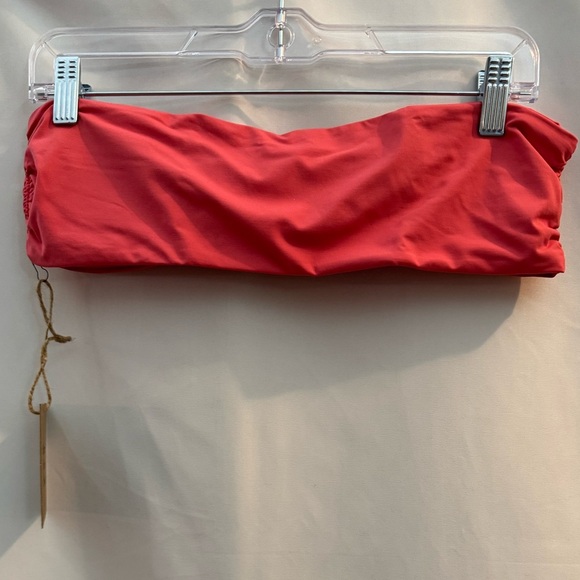 Stone Fox Lele Bandeau Bikini Swim Top Sunset Pink XL - Picture 3 of 5